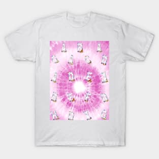 Tie Dye and Typography Pattern T-Shirt